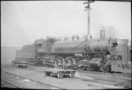 Northern Pacific steam locomotive 2110 at Tacoma, Washington, in 1935.