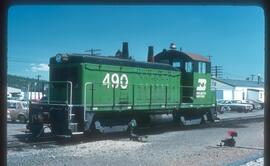 Burlington Northern 490 at Spokane, Washington in 1977.