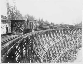 Northern Pacific snowplow at Stampede Pass, Washington Territory, circa 1887.