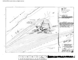 Northern Pacific Engineering Drawing, Engine House at East Lewiston, Idaho, 1963
