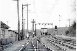 Pacific Coast Railroad railroad track at Renton, Washington in 1945.