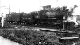 Pacific Coast Railroad steam locomotive number 15 at Renton, Washington, circa 1942.