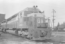 Electro-Motive Division of General Motors diesel locomotive 4353 at Auburn, Washington on April 2...