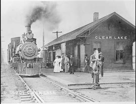 Northern Pacific station at Clear Lake, Washington, circa 1915.