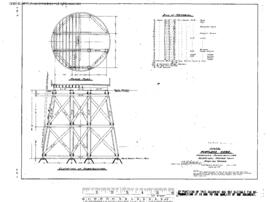 Spokane, Portland, and Seattle Railway Engineering Drawing, Water Tank, 50,000 Gallon (Standard P...