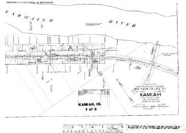 Plat Map of Northern Pacific Facilities at Kamiah, Idaho, 1931