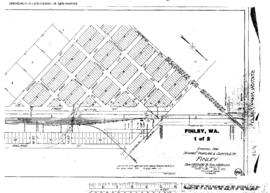 Plat Map of Spokane, Portland, and Seattle Railway Facilities at Finley, Washington, 1915