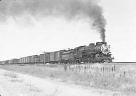 Southern Pacific Railroad steam locomotive number 3611 at Davis, California in 1947.