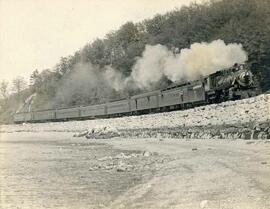 Great Northern Railway steam locomotive 1453 in Washington State, undated.