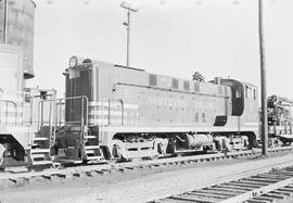 Northern Pacific diesel locomotive number 410 at Auburn, Washington, in 1970.