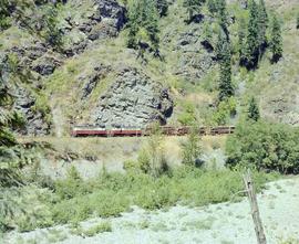 St. Maries River Railroad Diesel Locomotives Number 501 and 502 at Avery, Idaho in August 1981.