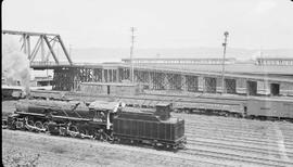 Northern Pacific steam locomotive 4019 at Tacoma, Washington, in 1937.