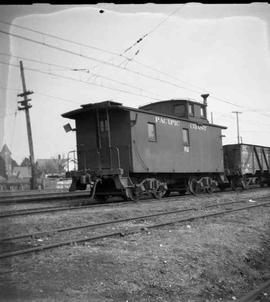 Pacific Coast Railroad caboose number 52 at Renton, Washington, circa 1946.