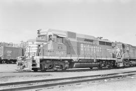 Burlington Northern diesel locomotive 2219 at Seattle, Washington in 1972.