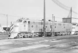 Burlington Northern diesel locomotive 9975 at Chicago, Illinois in 1972.