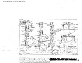 Northern Pacific Engineering Drawing, Depot at Attalia, Washington, 1951