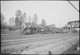 Union Pacific Railroad steam locomotive number 7861 at Tacoma, Washington in 1935.