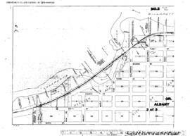 Plat Map of Oregon Electric Railroad Facilities at Albany, Oregon, 1945