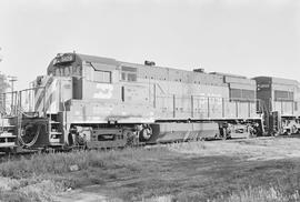 Burlington Northern diesel locomotive 5479 at Galesburg, Illinois in 1972.