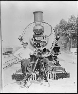 Film crew at Lester, Washington, circa 1925.