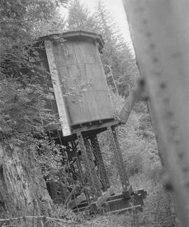 Water Tank Along Port of Tillamook Bay Excursion Route at Tillamook, Oregon in October, 1988.