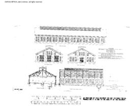 Northern Pacific Engineering Drawing, Machine Shop at Parkwater, Washington, 1911