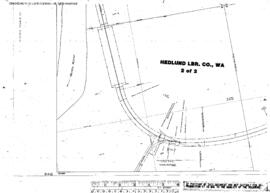 Plat Map of Great Northern Facilities at Hedlund Lumber Co., Washington, 1918