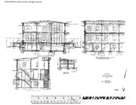 Northern Pacific Engineering Drawing, Store House at Missoula, Montana, 1922