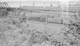 Northern Pacific steam locomotive 1508 at Tacoma, Washington, in 1937.