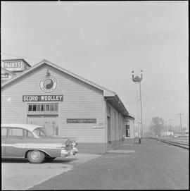 Northern Pacific station at Sedro Woolley, Washington, circa 1960.