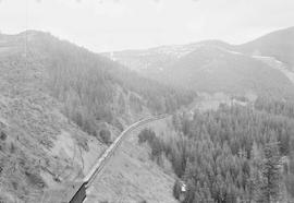 Northern Pacific Vista-Dome North Coast Limited at Stampede, Washington, in 1962.