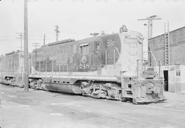 Northern Pacific diesel locomotive number 248 at Tacoma, Washington, in 1970.