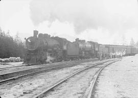 Northern Pacific passenger train number 5 at Martin, Washington, in 1945.