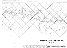 Plat Map of Great Northern Facilities at Klamath Falls To Malin, Oregon, 1931