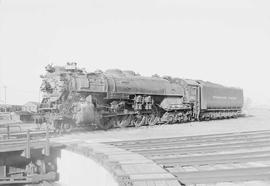 Northern Pacific steam locomotive 2682 at Dilworth, Minnesota, in 1954.