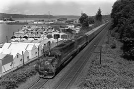 Amtrak diesel locomotive 3200 at Day Island in Tacoma, Washington on June 26, 1971.