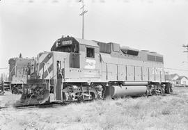 Burlington Northern diesel locomotive 2075 at Auburn, Washington in 1970.