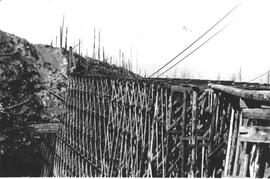 Pacific States Lumber Company trestle bridge at Selleck, Washington, in 1927.