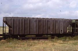 Northern Pacific hopper car number 75683 at Amarillo, Texas, in 1979.