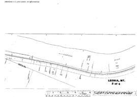 Plat Map of Great Northern Facilities at Leonia, Montana, 1958