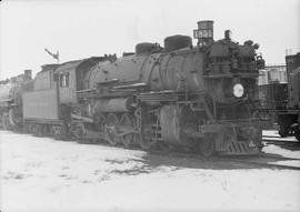 Northern Pacific steam locomotive 1851 at Brainerd, Minnesota, in 1950.