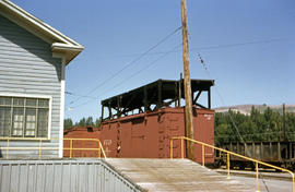 Butte, Anaconda and Pacific Railroad catenary repair car 42 at Butte, Montana in 1964.