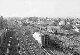 Chehalis Western Diesel Locomotive Number 1629 at Chehalis, Washington in October 1975.