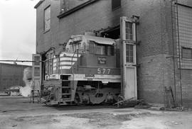 Chicago, Burlington and Quincy Railroad  diesel locomotive 577 at Auburn, Washington, on April 20...