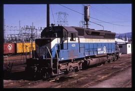 Great Northern Diesel Locomotive 425 at Wenatchee, Washington, 1969