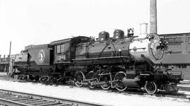 Great Northern Steam Locomotive 1246 at Interbay, Seattle, Washington, 1953