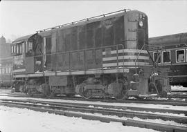 Northern Pacific diesel locomotive number 602 at Fargo, North Dakota, in 1950.