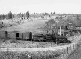 Pacific Coast Railroad freight train at Hobart, Washington in 1941.