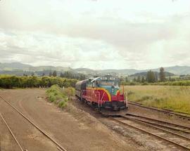 Mount Hood Railroad Diesel Locomotive Number 88 at O'Dell, Oregon in June, 1990.