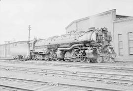 Spokane, Portland & Seattle Railway steam locomotive number 905 at Spokane, Washington in 1953.